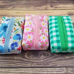 Tissue Case, travel size tissue case, boxy tissue holder, tissue pouch,  fabric tissue case, Kleenex holder, pocket tissue holder