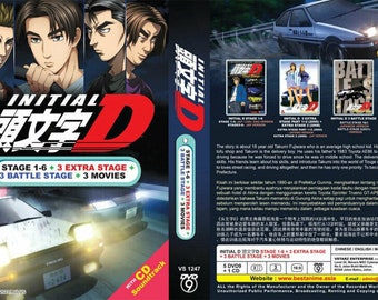 New Set Dvd Anime INITIAL D Stage 1-6 + 3 Movie + 3 Extra stage + 3 Battle Stage English Subtitle & All Region Box Set + Fast Express Ship