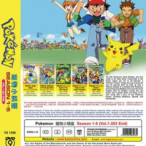 New Set Dvd Anime Pokemon Season 1 - 5 (Volume 1 - 283 End) English Dubbed Version & All Region Complete Box Set + Free Express Shipping image 3