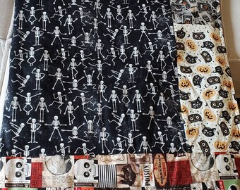 Til Death Halloween Blanket Fleece Lined Blanket Scrappy Blanket