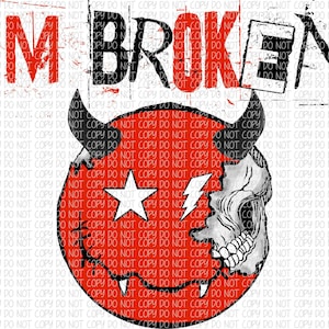 I&#39;m Broken png 2 PNGs one with just words