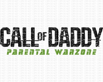 Call of Daddy PNG Fuente negra y fuente blanca