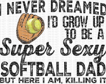 Papá de softbol súper sexy PNG