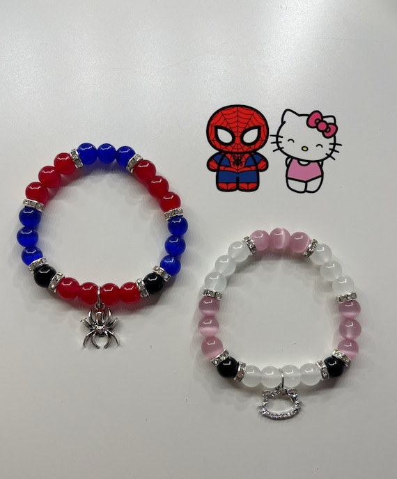 Spiderman and Hello Kitty Couples Bracelet 