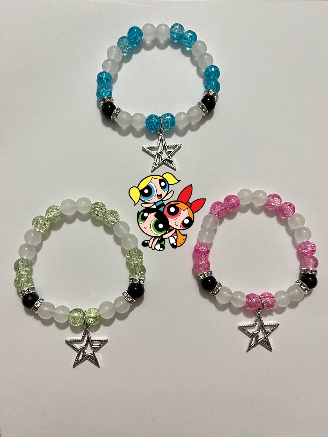 Powerpuff Girls Matching Bracelets Trio Set Etsy