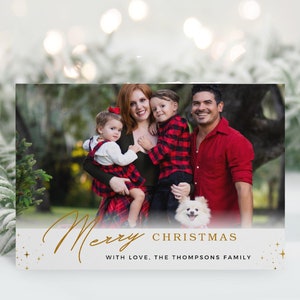 Personalized Family Photo Christmas Cards: Custom Holiday Card Set