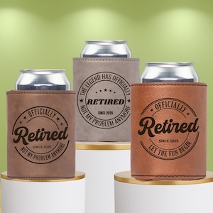 Custom Retirement Cozies, Retirement Gifts For Men, Retirement Can Cooler, Retirement Gifts, Custom Cozies
