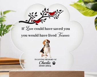 Personalized Pet Memorial Plaque: Acrylic Dog Remembrance Gift