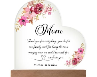 Custom Mother's Day Plaque, Acrylic Plaque For Mom, Gift For Mom, Mother's Day Gifts