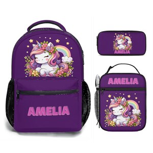 Custom Backpack For Kids, Toddler Backpack, Girls Backpack, Personalized Backpack For Girls, Kids School Bag, Backpack And Lunch Bag Set