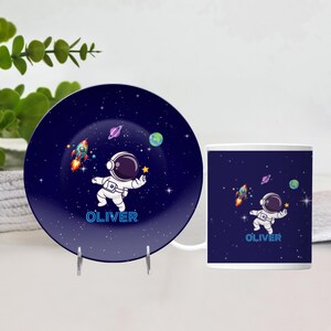 Personalized Kids Dinnerware Set: Space Theme Dinnerware