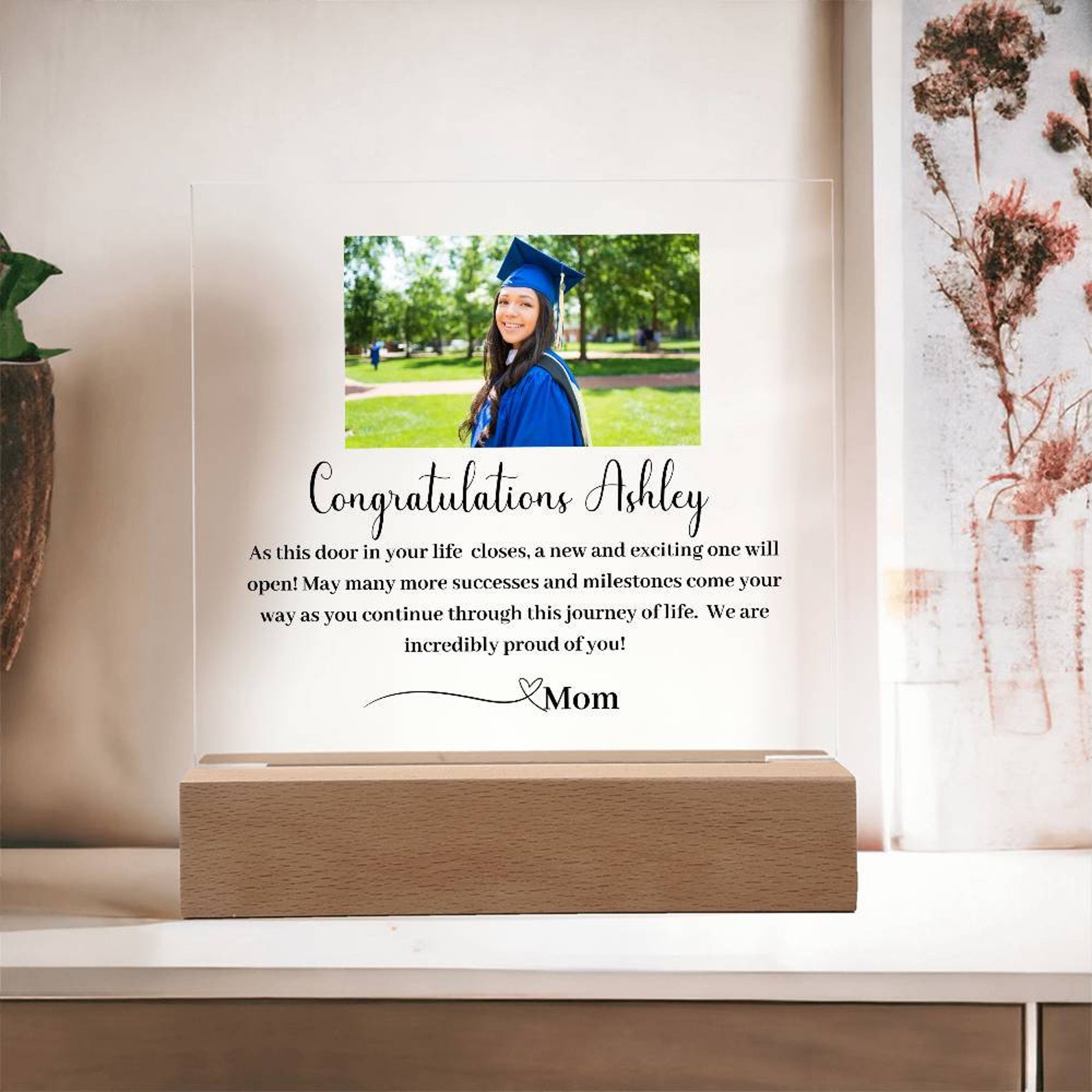 Custom Graduation Plaque, Acrylic Plaque for Graduate, Graduation Gifts ...