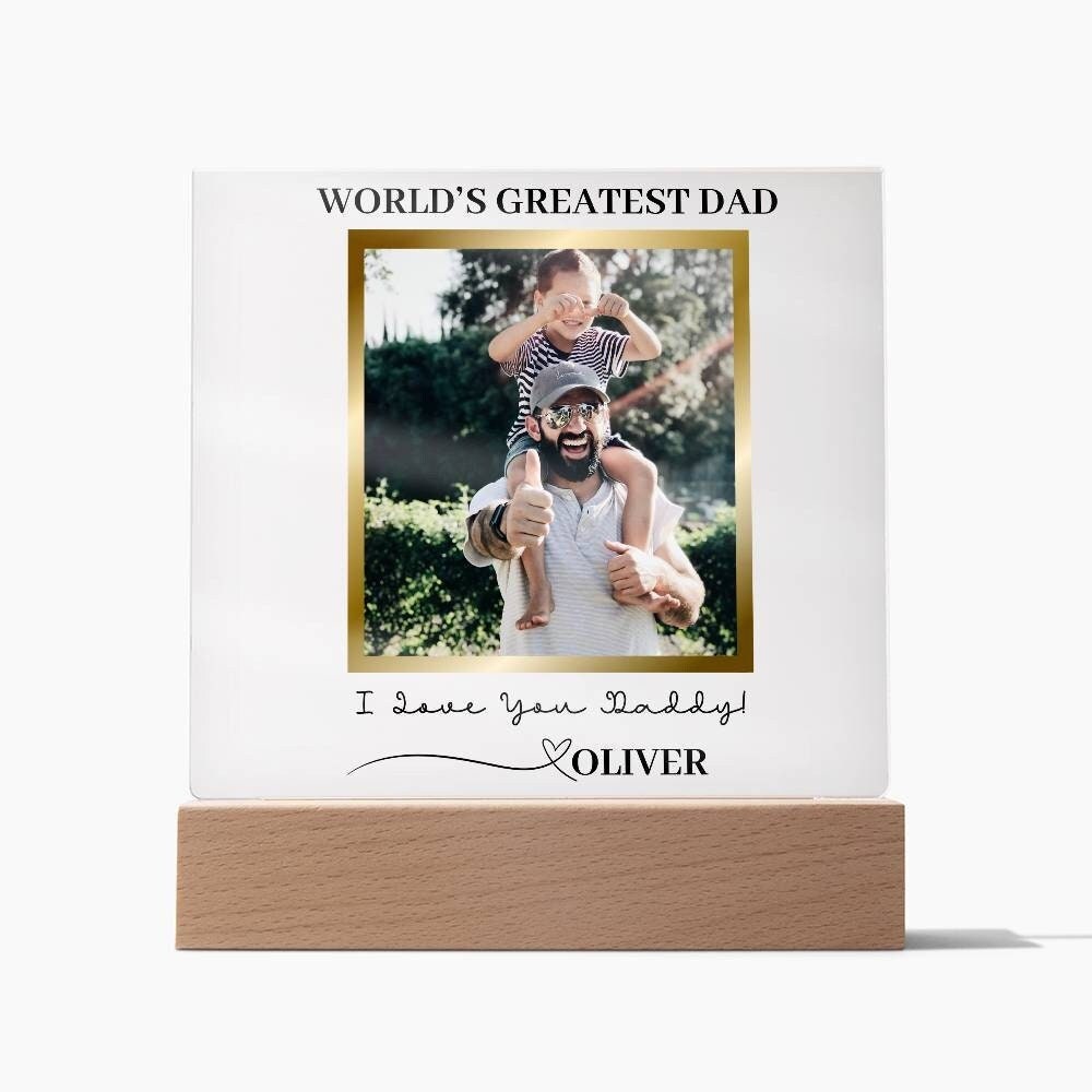 Custom Personalized Dad Wooden Plaque - Gift Idea For Father's Day