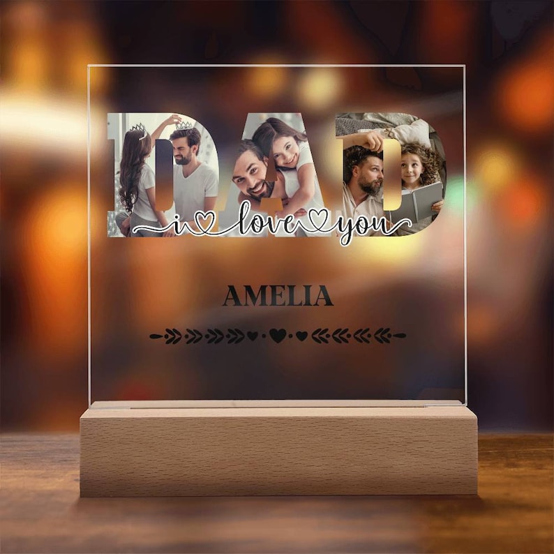 Custom Personalized Papa Wooden Plaque - Gift Idea For Father's Day main image 1