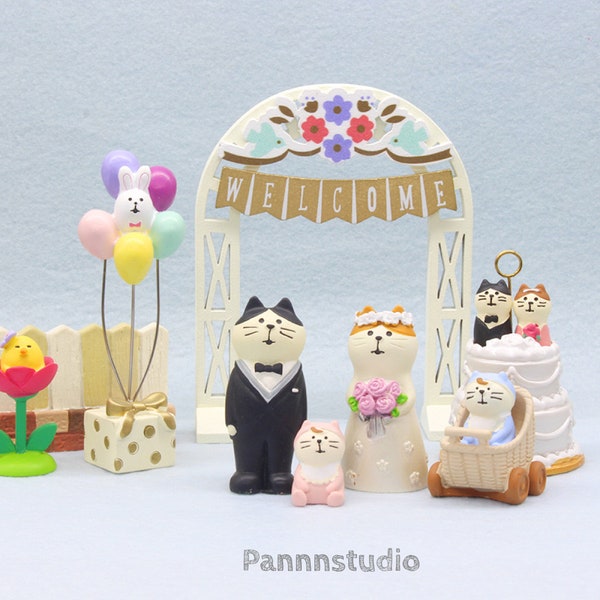 Little Zakka decole CATS WEDDING, Japan Toys or Gashapons, Genuine little displays for decoration, birthday gift or christmas gift