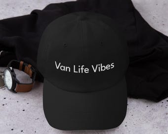Van Life Vibes Hat: Embroidered Cotton Dad Cap