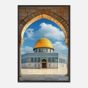 Dome of the Rock Framed Poster - Jerusalem Art - Handmade Gifts & Home Decor