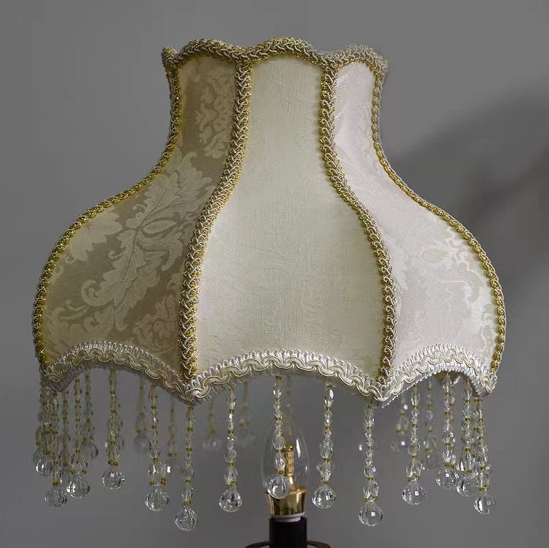 Vintage Scallop Dome Lamp Shades Cream Handmade Lamp Shades Etsy