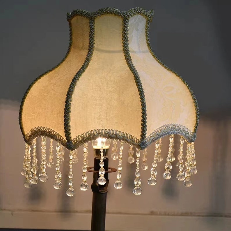 Vintage Scallop Dome Lamp Shades Cream Handmade Lamp Shades Etsy