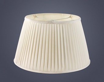 Pantallas de lámpara blancas grandes de la tela del plisado, pantallas de lámpara simples del estilo para las luces de piso de la lámpara de mesa