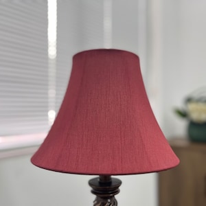 Wine Red Fabric Lamp Shades , Vintage Lampshade For Table Lamp , Retro LampShades