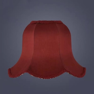 Wine Red Fabric Lamp Shades , England Style Vintage Lampshade Retro LampShades