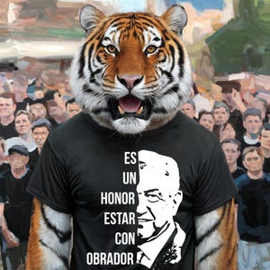 AMLO T-shirt Lopez Obrador Mexican President " Es un Honor estar con Obrador"