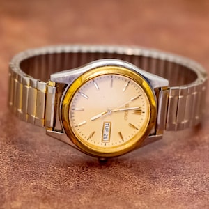8 inch, Vintage Two Tone Modern Stylish Watch - Y23