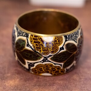 18 cm, Vintage Abstrakte Blätter Design Einzigartiger Armreif - ONE9