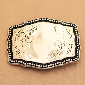 Vintage Victorian Gold Tone Floral Engravings Stylish Belt Buckle - Y13