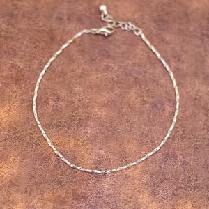 9 inch, Vintage Silver Tone Minimalist Stylish Bracelet - Y28