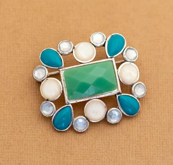 Vintage Bohemian Faux Pearls & Colorful Faux Gems… - image 1