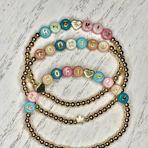 Custom 14k Gold Beaded Bracelet(s) - Each