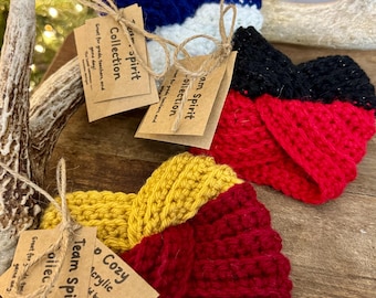 Team Color Cup Cozy - Handmade Acrylic Coffee Sleeve, Sports Fan Gift