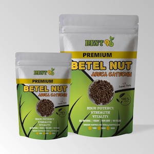 Betel Nut Extract - Pure Natural Organic - 500 mg Vegan capsules