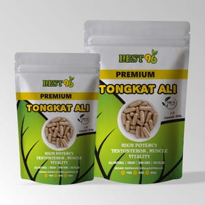 Tongkat Ali Extract - Pure Natural Organic - 500 mg Vegan capsules