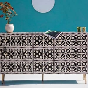 Bone Inlay Moroccan 9 Drawers , Bone Inlay 9 Drawers Dresser Table, Storage Unit , Bone inlay furniture , Bone inlay sideboard