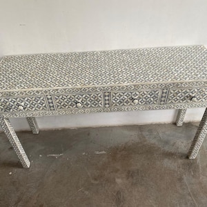 Bone inlay Work Desk, Bone inlay console Table, Bone inlay furniture ,