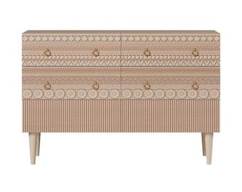 Hand Carved Accent Dresser & Chest of 6 Drawer