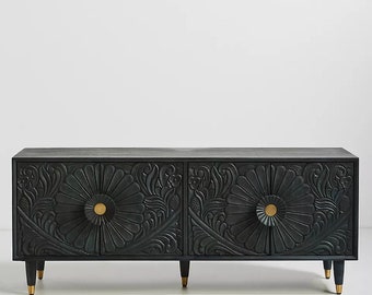 Handcarved Gulliver Media Console