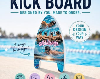Custom Kickboard Personalized Kick Board Swimming Toy Kids Swim Kick Board Float Beach Pool Training Tool Any Name Photo Team Logo Pattern