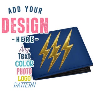 Gepersonaliseerde portemonnee voor heren Minimalistische PU-leren portemonnee Op maat gemaakte papieren gevouwen portemonnee Elke kleur Logo Foto Tekst Afbeelding Patroon Naam Monogram