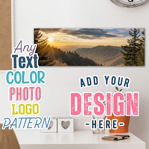 Aangepaste houten bord Horizontale MDF-bewegwijzering Lichtgewicht bord Stevig paneel Houten borden 15 x 5 inch Elke kleur Logo Afbeelding Foto Tekstpatroon