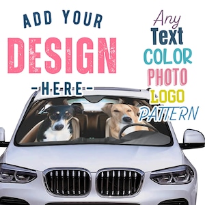 Benutzerdefiniertes Auto-Sonnenschutzgeschenk für neues Fahrzeug Personalisiertes Auto-Sonnenschutzschild Entwerfen Sie Ihr eigenes beliebiges Schrift-Text-Foto-Business-Werbelogo