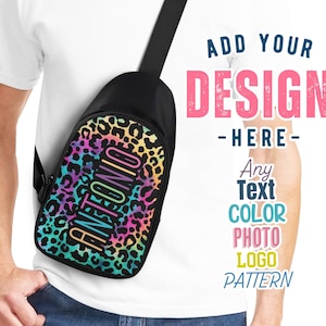 Bolso de pecho personalizable personalizado unisex crossbody hombre bolso satchel bolso para hombres y mujeres regalo personalizado para él su murse diseña el tuyo propio