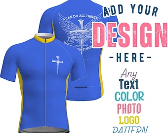 Custom Mens Cycling Shirt Personalized Cycling Jersey Customizable Biking Top Design Your Own Team Activewear Bicycle Uniform Mens or Womens