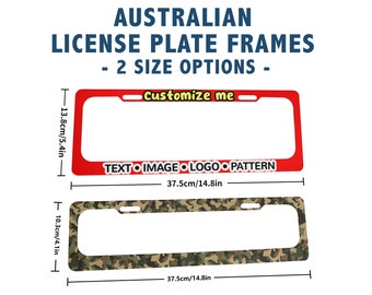 Custom Australia License Plate Frame 2 Sizes Available Personalized Car Tag Frames Australian Plate Tag Frame Aussie Auto Accessories