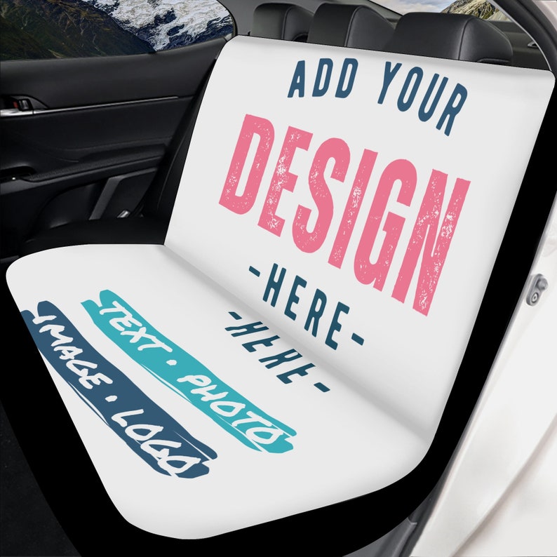 Personalized Car Seat Covers for Vehicles Front or Full Set Custom Car Seat Cover SUV Van Truck Design Your Own Car Accessories Gift image 6