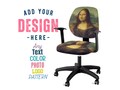 Personalized Office Chair Cover Universal Fits Most Desk Chair Covers Custom Seat Protector Any Color Photo Logo Text Image Pattern Set of 2