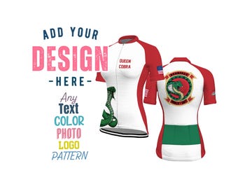 Custom Womens Cycling Jersey Personalized Cycling Shirt for Her Customizable Biking Top Design Your Own Team Activewear Bicycle Uniform